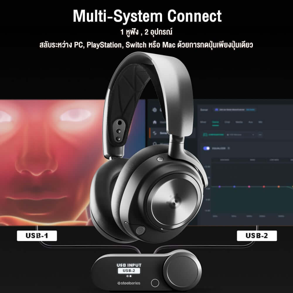 หูฟัง STEELSERIES ARCTIS NOVA PRO WIRELESS FOR PLAYSTATION สีขาว_7
